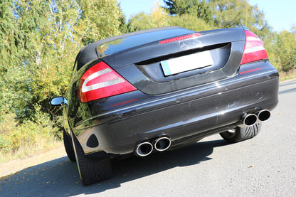 FOX Mercedes CLK Typ 209 Cabrio & Coupe Endschalldämpfer Ausgang rechts/links Ø70mm - 2x115x85 Typ 32 rechts/links