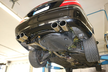 FOX Mercedes CLK Typ 209 Cabrio & Coupe Endschalldämpfer Ausgang rechts/links Ø70mm - 2x115x85 Typ 32 rechts/links