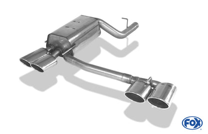 FOX Mercedes CLK Typ 209 Cabrio & Coupe Endschalldämpfer Ausgang rechts/links Ø70mm - 2x115x85 Typ 32 rechts/links