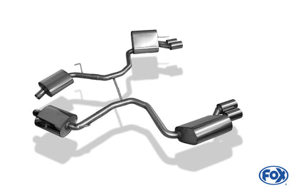 FOX Mercedes SL Typ 230 Endschalldämpfer rechts/links - 2x80 Typ 13 rechts/links