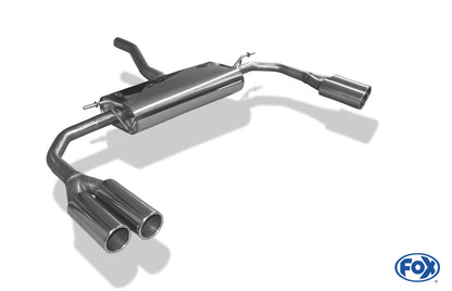 FOX Mercedes CLA - C117/ X117 Frontantrieb Endschalldämpfer quer Ausgang rechts/links - 2x80 Typ 12 rechts/links