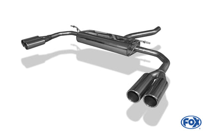 FOX Mercedes CLA - C117/ X117 Frontantrieb Endschalldämpfer quer Ausgang rechts/links - 2x80 Typ 12 rechts/links