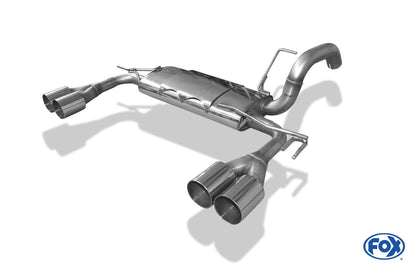 FOX Mitsubishi Colt - Z30/ CZ3/ CZT - 3-türer / Smart Fourfour Endschalldämpfer Ausgang rechts/links - 2x80 Typ 10 rechts/links