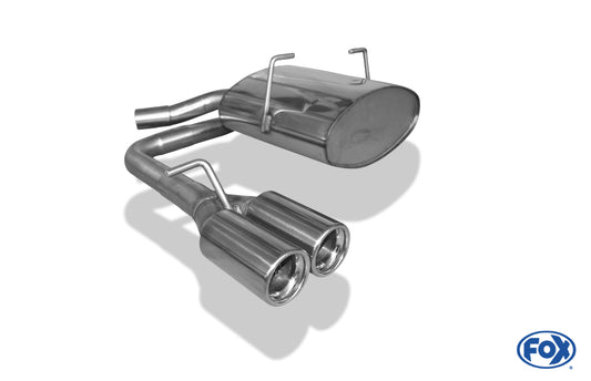 FOX Mini Cooper Cabrio R52 Endschalldämpfer Ausgang mittig - 2x76 Typ 13