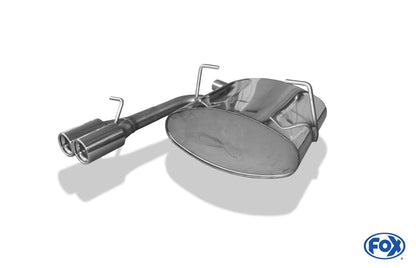 FOX Mini Cooper Cabrio R52 Endschalldämpfer Ausgang mittig - 2x76 Typ 13