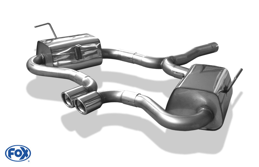 FOX Mini Cooper S R53 Endschalldämpfer rechts/links Ausgang mittig - 2x76 Typ 17