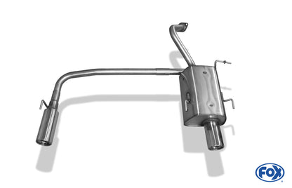 FOX Nissan Micra K11 Endschalldämpfer Ausgang rechts/links  - 1x80 Typ 13 rechts/links