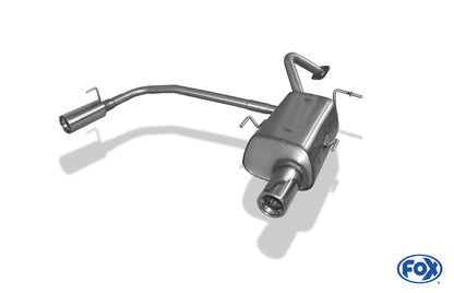 FOX Nissan Micra K11 Endschalldämpfer Ausgang rechts/links  - 1x80 Typ 13 rechts/links