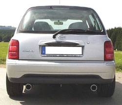 FOX Nissan Micra K11 Endschalldämpfer Ausgang rechts/links  - 1x80 Typ 13 rechts/links