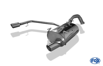 FOX Nissan Primera P12 Limousine Endschalldämpfer Ausgang rechts/links - 1x90 Typ 16 rechts/links