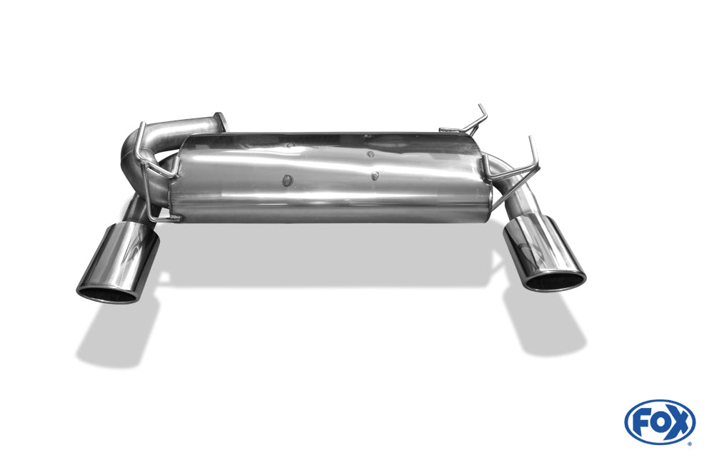 FOX Nissan 350Z Endschalldämpfer quer Ausgang Ø70mm rechts/links - 115x85 Typ 32 rechts/links