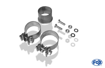 FOX Nissan 350Z Endschalldämpfer quer Ausgang Ø70mm rechts/links  - 2x76 Typ 13 rechts/links