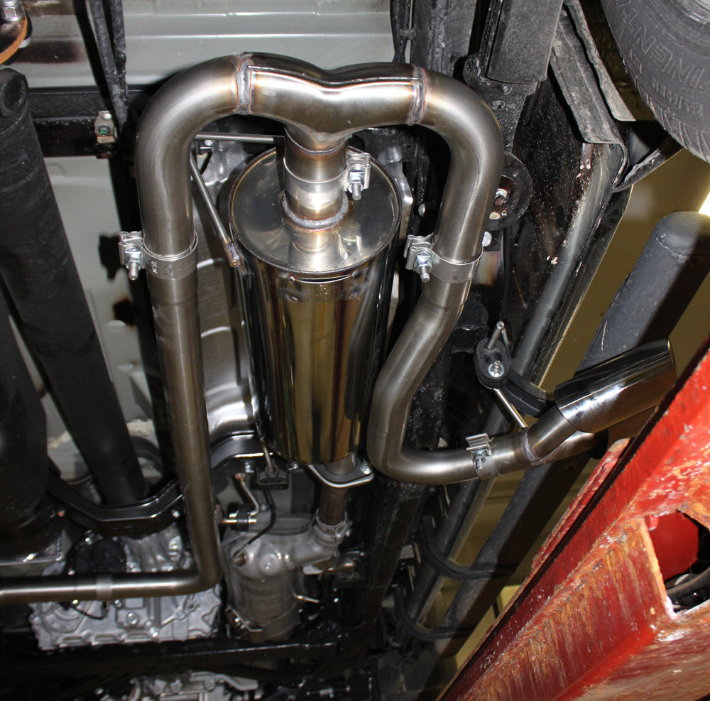 FOX Nissan Navara D40 - 3,0l dCi Endschalldämpfer Sidepipe, Ausgang rechts und links am Fahrzeug - 2x90 Typ 16 rechts/links