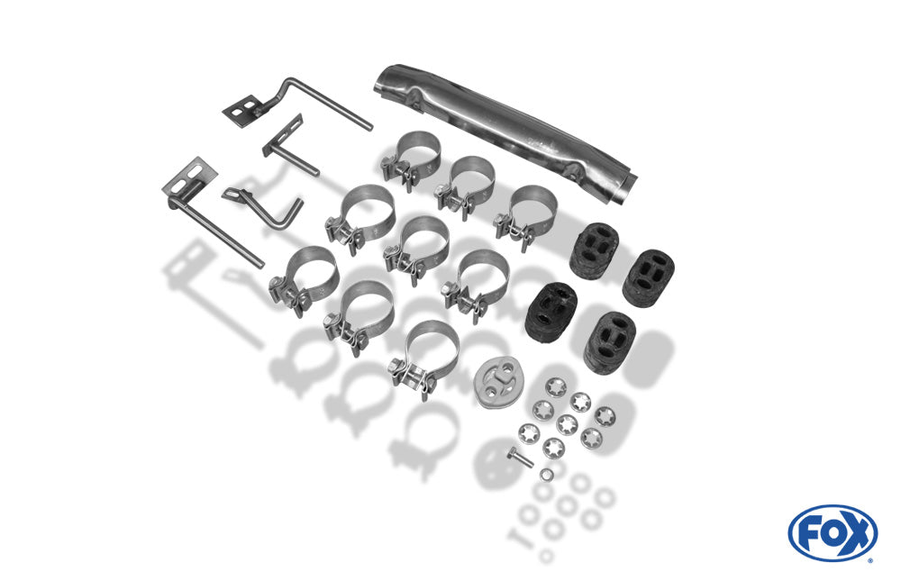 FOX Nissan Navara D40 - 3,0l dCi Endschalldämpfer Sidepipe, Ausgang rechts und links am Fahrzeug - 2x90 Typ 16 rechts/links