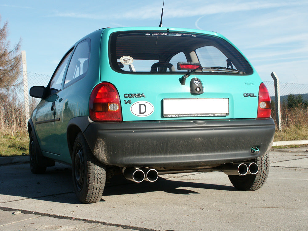 FOX Opel Corsa B Endschalldämpfer Ausgang rechts/links - 2x80 Typ 13 rechts/links