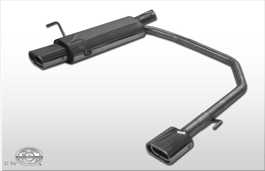 FOX Opel Astra F-CC Endschalldämpfer Ausgang rechts/links 3-Punkt-Aufhängung - 135x80 Typ 53 rechts/links