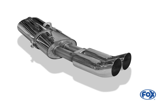 FOX Opel Astra F Stufenheck Endschalldämpfer 1-Punkt-Aufhängung - 2x76 Typ 18