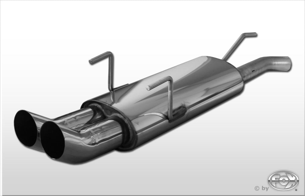 FOX Opel Astra F-CC Endschalldämpfer 3-Punkt-Aufhängung - 2x76 Typ 18