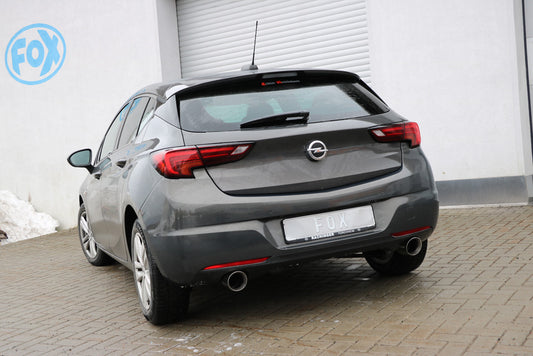 FOX Opel Astra K Schrägheck Endschalldämpfer quer Ausgang rechts/links - 1x100 Typ 25 rechts/links