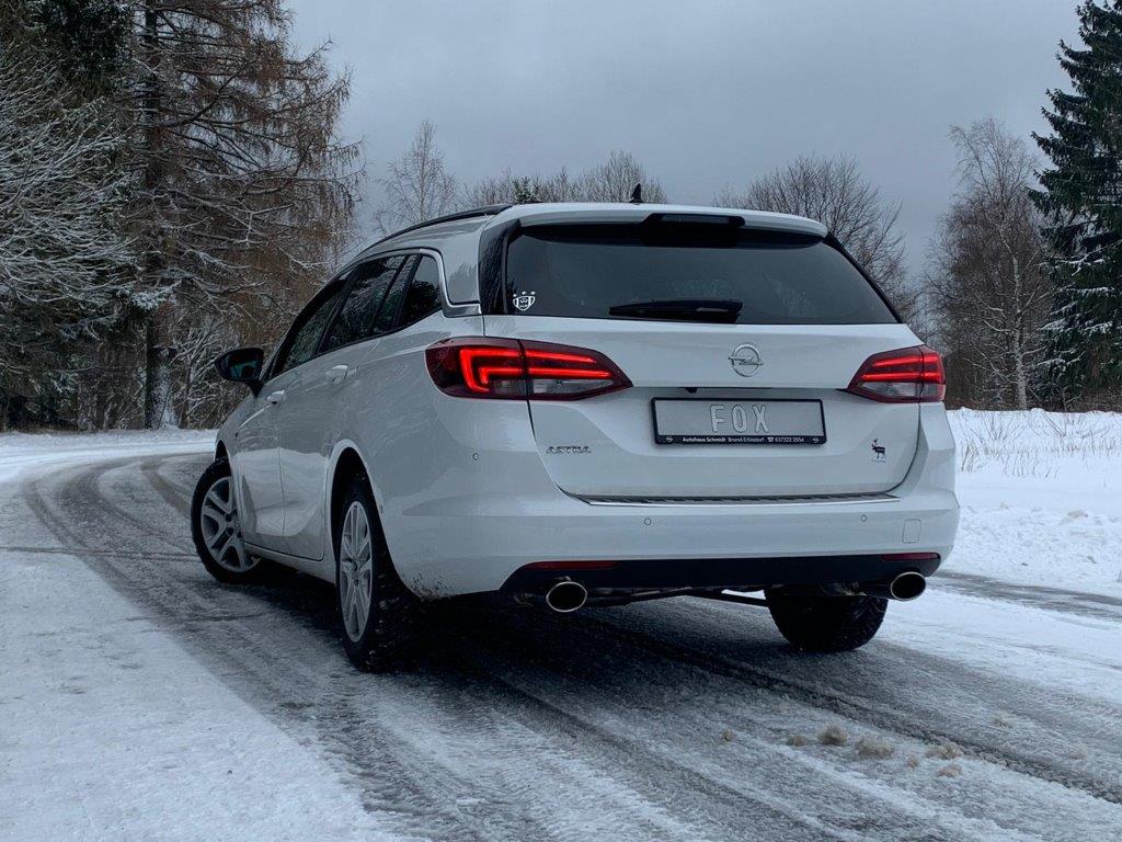 FOX Opel Astra K Sports Tourer Endschalldämpfer quer Ausgang rechts/links - 115x85 Typ 32 rechts/links