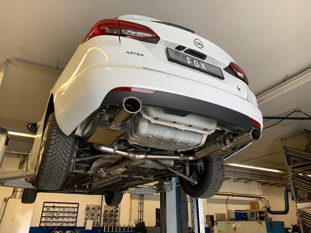 FOX Opel Astra K Sports Tourer Endschalldämpfer quer Ausgang rechts/links - 115x85 Typ 32 rechts/links