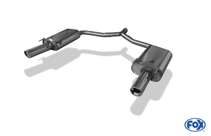 FOX Opel Vectra C Caravan Endschalldämpfer rechts/links einflutig - 1x90 Typ 17 rechts/links