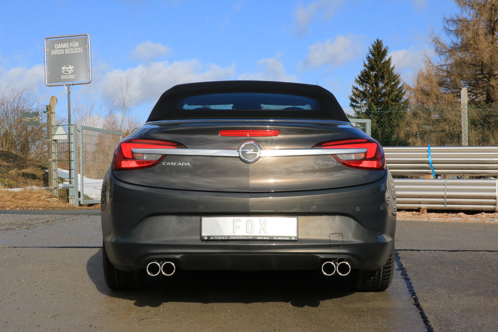 FOX Opel Cascada Endschalldämpfer quer Ausgang rechts/links - 2x76 Typ 12 rechts/links