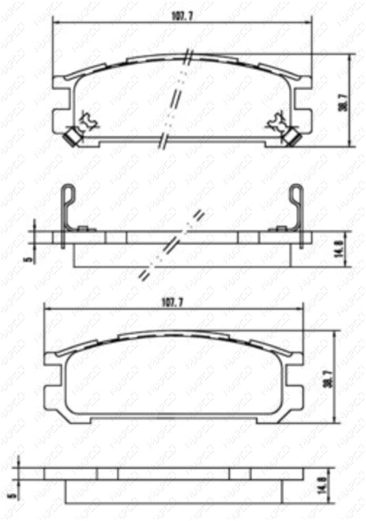 MAPCO Bremsbelagsatz, Scheibenbremse Hinterachse  6897