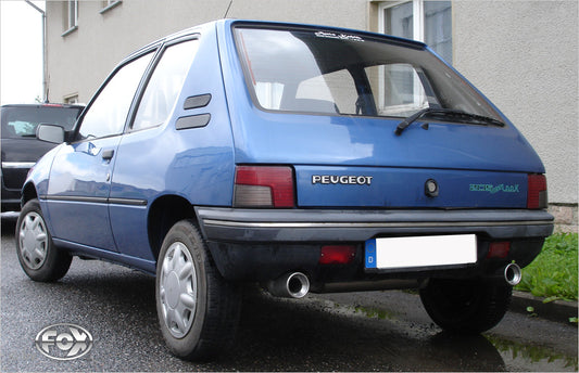 FOX Peugeot 205 Endschalldämpfer quer Ausgang rechts/links - 1x90 Typ 13 rechts/links