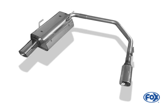 FOX Peugeot 206 Schrägheck/ 206 CC Endschalldämpfer Ausgang rechts/links - 88x79 Typ 71 rechts/links