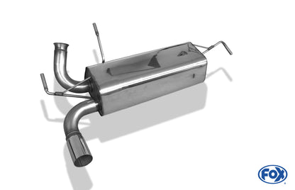 FOX Peugeot 206 RC Endschalldämpfer quer - 1x76 Typ 10