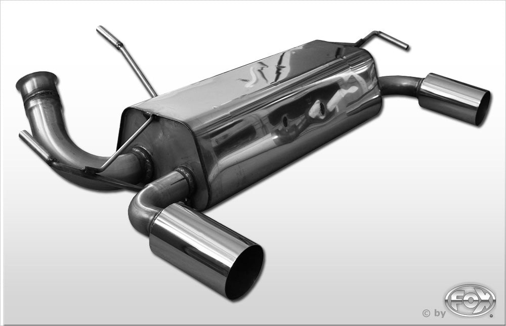 FOX Peugeot 206 RC Endschalldämpfer quer Ausgang rechts/links - 1x90 Typ 10 rechts/links