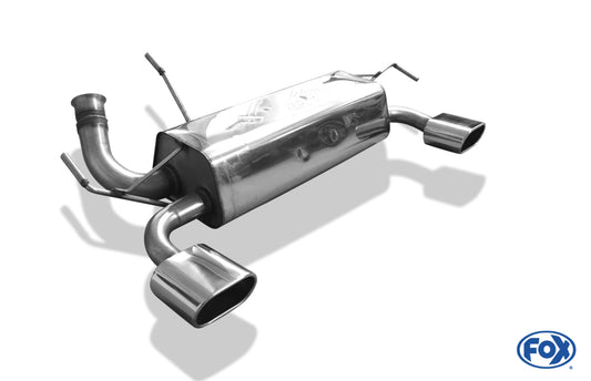 FOX Peugeot 206 RC Endschalldämpfer quer Ausgang rechts/links - 135x80 Typ 52 rechts/links