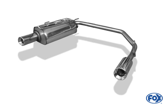 FOX Peugeot 206 S16/ S16 Cabrio Endschalldämpfer Ausgang rechts/links - 1x90 Typ 13 rechts/links