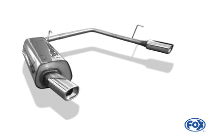 FOX Peugeot 206 S16/ S16 Cabrio Endschalldämpfer Ausgang rechts/links - 88x79 Typ 71 rechts/links