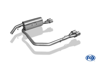 FOX Peugeot 208 GTI Endschalldämpfer Ausgang rechts/links - 2x76 Typ 13 rechts/links
