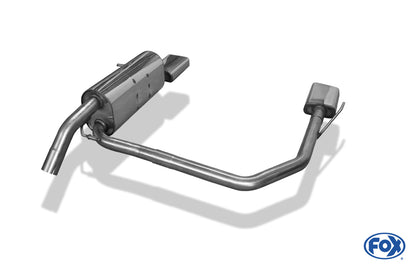 FOX Peugeot 208 GTI Endschalldämpfer Ausgang rechts/links - 145x65 Typ 59 rechts/links