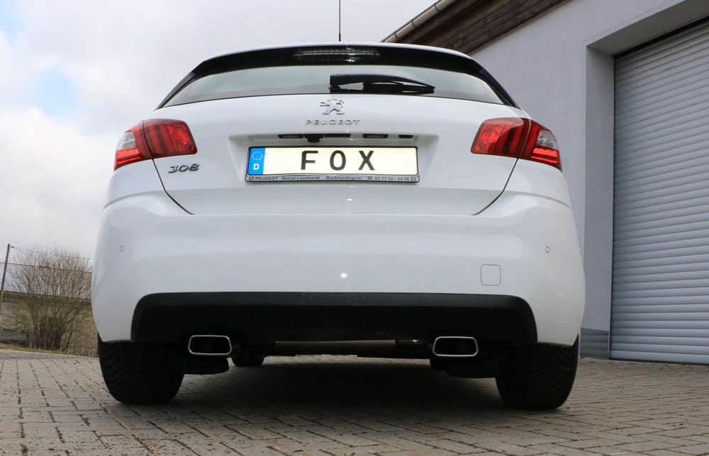 FOX Peugeot 308 II Endschalldämpfer Ausgang rechts/links - 145x65 Typ 59 rechts/links