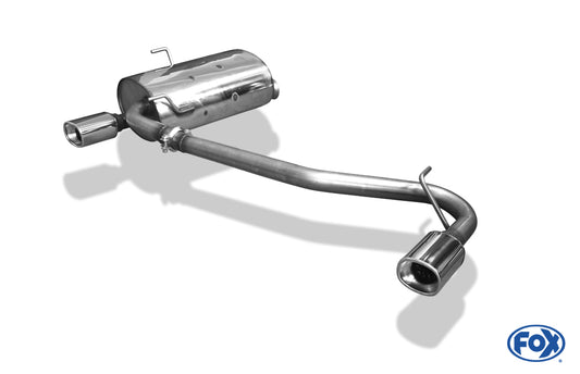 FOX Peugeot 406 Break Endschalldämpfer Ausgang rechts/links - 93x79 Typ 71 rechts/links