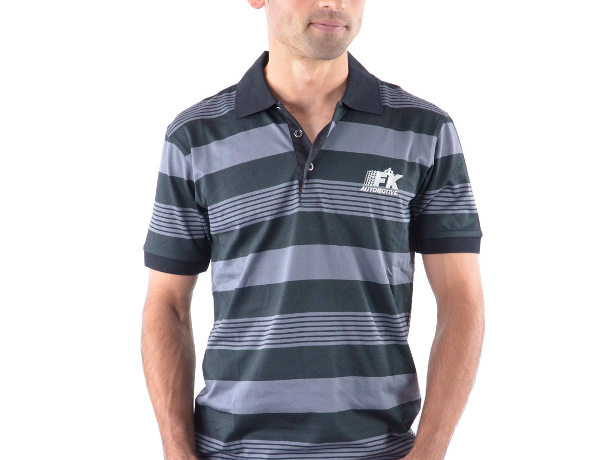 Poloshirt, Polo, Shirt, Top Modern, Klasse Design, grau gestreift Größe L