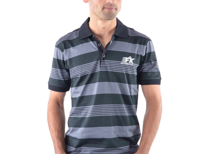Poloshirt, Polo, Shirt, Top Modern, Klasse Design, grau gestreift Größe L
