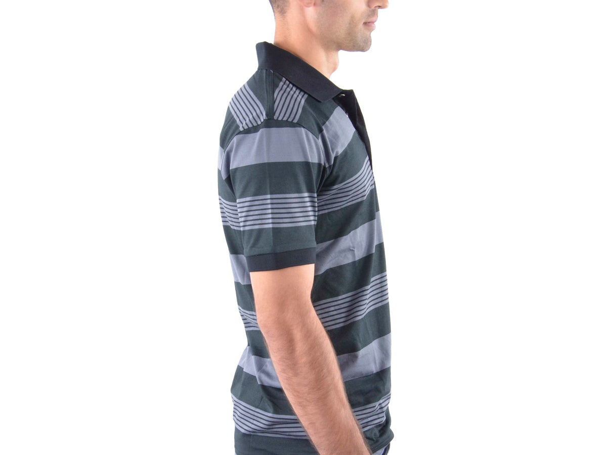 Poloshirt, Polo, Shirt, Top Modern, Klasse Design, grau gestreift Größe L