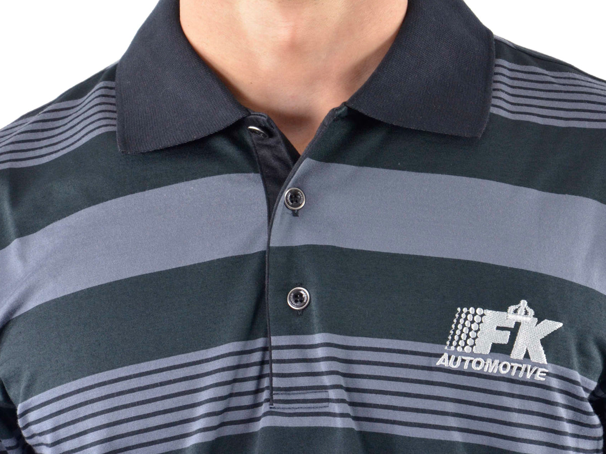 Poloshirt, Polo, Shirt, Top Modern, Klasse Design, grau gestreift Größe L