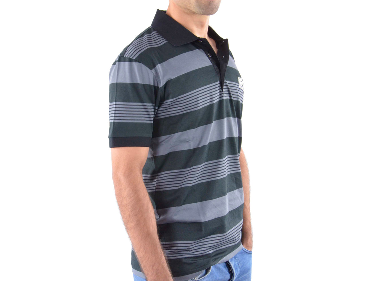 Poloshirt, Polo, Shirt, Top Modern, Klasse Design, grau gestreift Größe S