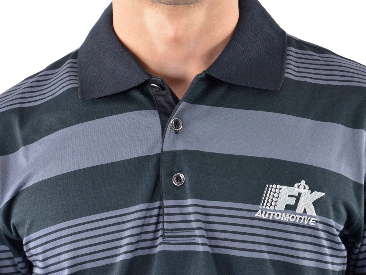 Poloshirt, Polo, Shirt, Top Modern, Klasse Design, grau gestreift Größe S