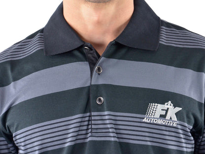 Poloshirt, Polo, Shirt, Top Modern, Klasse Design, grau gestreift Größe S