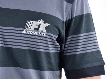 Poloshirt, Polo, Shirt, Top Modern, Klasse Design, grau gestreift Größe S
