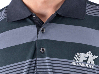 Poloshirt, Polo, Shirt, Top Modern, Klasse Design, grau gestreift Größe S