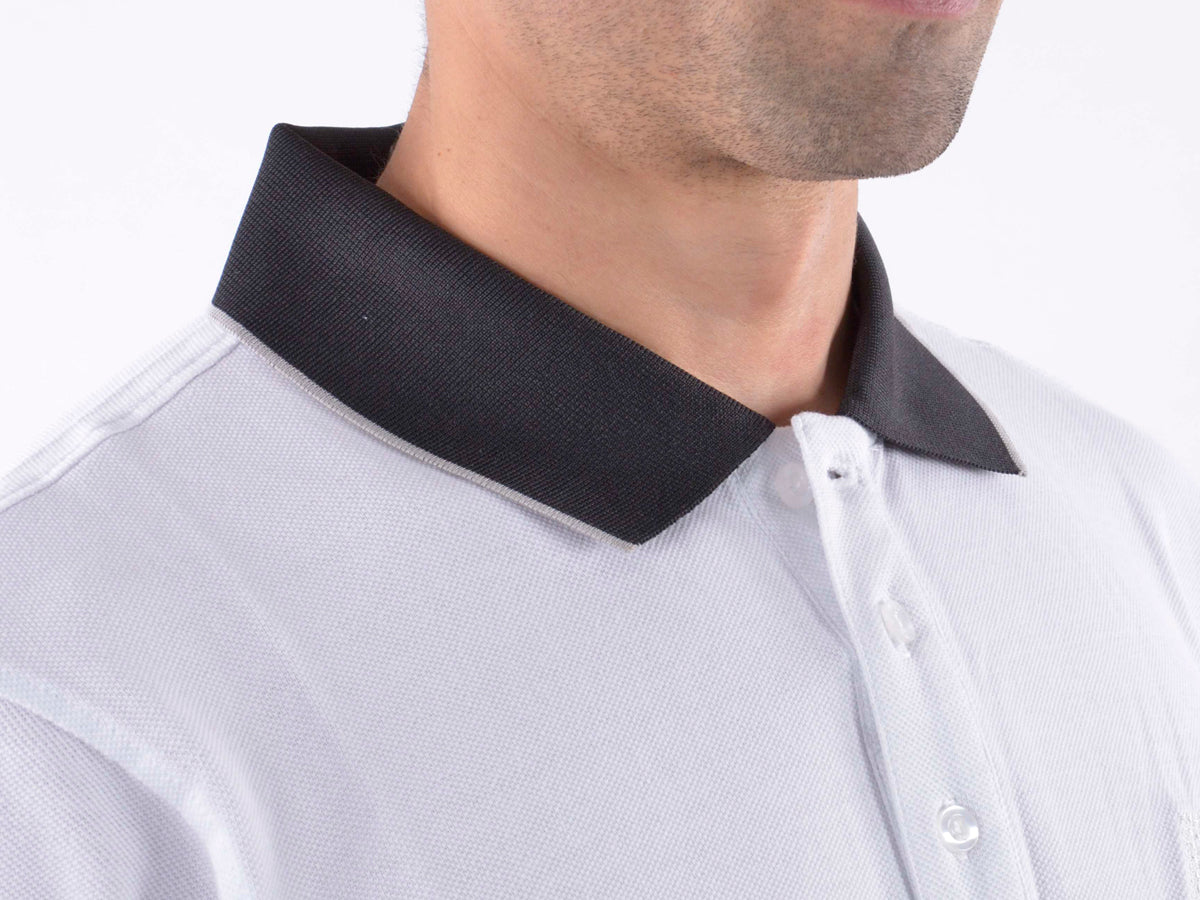 Poloshirt, Polo, Shirt, Top Modern, Klasse Design, weiß Größe S