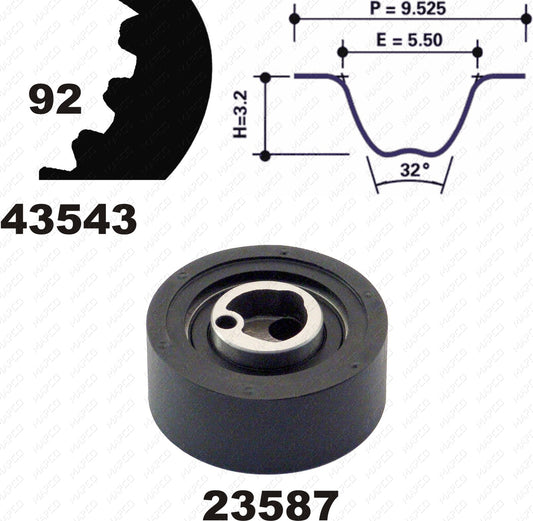 MAPCO Zahnriemensatz 23543